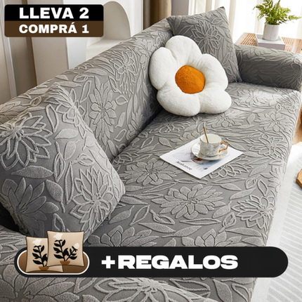 Funda para Sofá Floral en Poliéster y Elastano