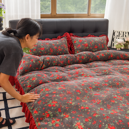 Juego de Cama Rosane Estampado Floral con Tela Antialérgica