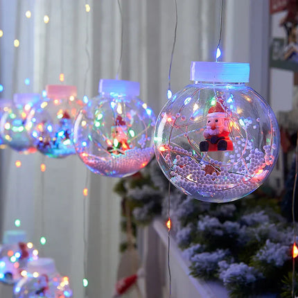 OFERTA EXCLUSIVA- CORTINA DE NAVIDAD🎅🏻 ESFERAS DE LUZ LED✨